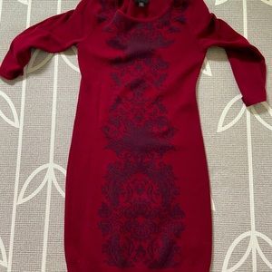 Maroon sweater dress